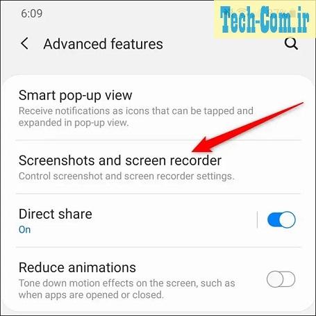 فعال کردن گزینهScreenshots And Screen Recorder 