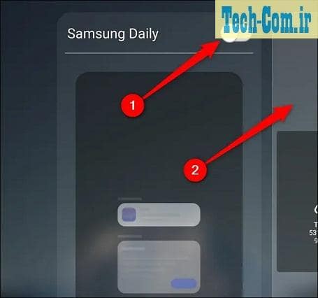 نشان دهنده روش غیر فعال کردن برنامه Samsung Daily